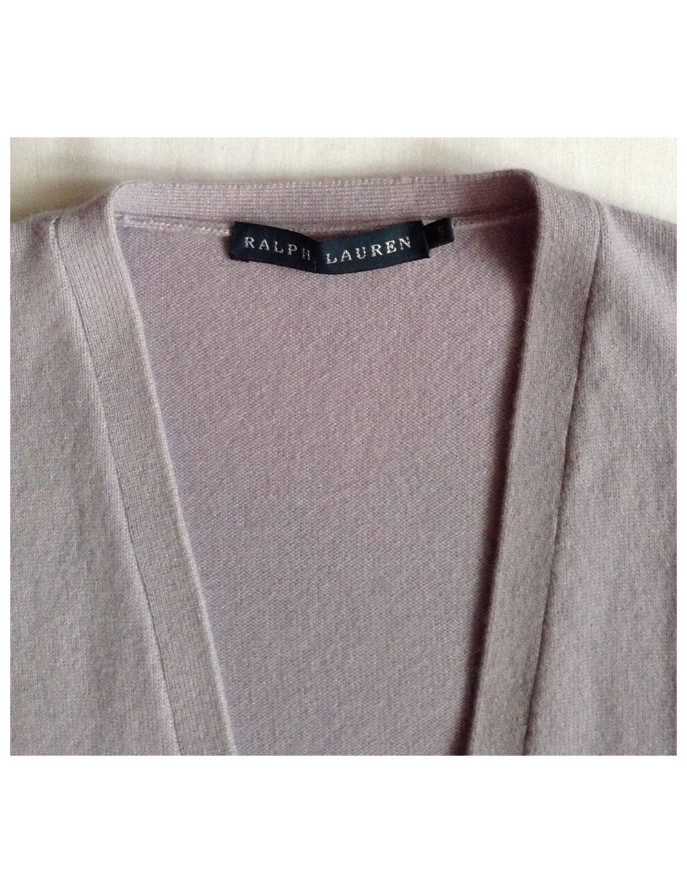 gilet RALPH LAUREN cachemire mauve t S