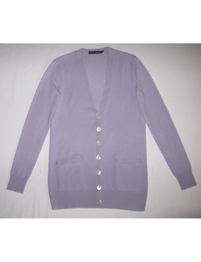 gilet RALPH LAUREN cachemire mauve t S