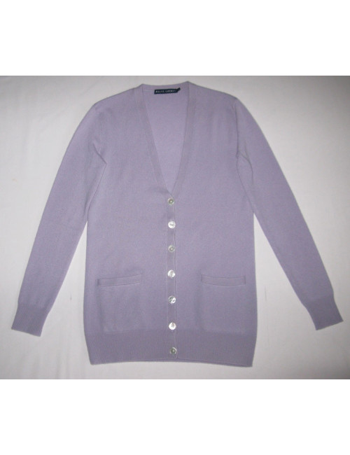 gilet RALPH LAUREN cachemire mauve t S