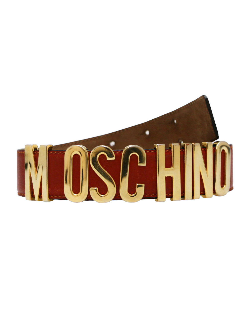 Ceinture MOSCHINO cuir rouge