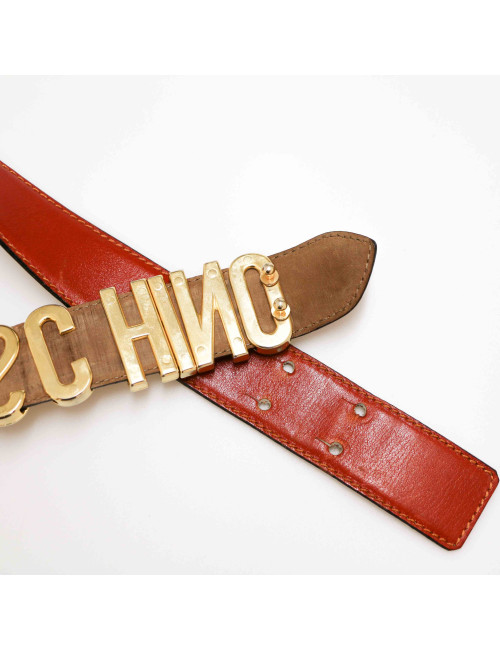 Ceinture MOSCHINO cuir rouge