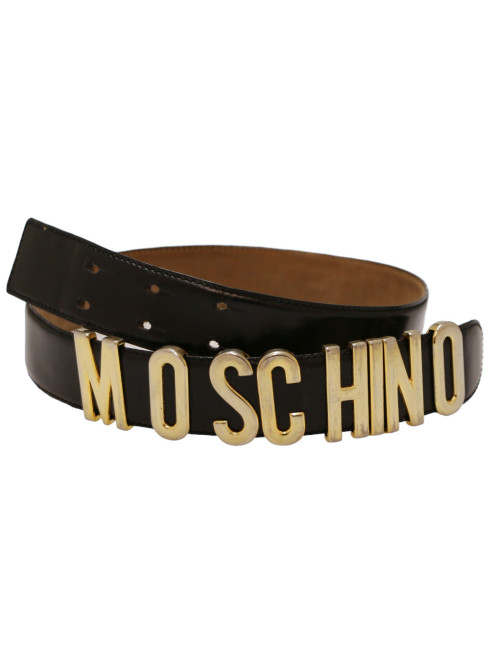 Ceinture MOSCHINO cuir noir