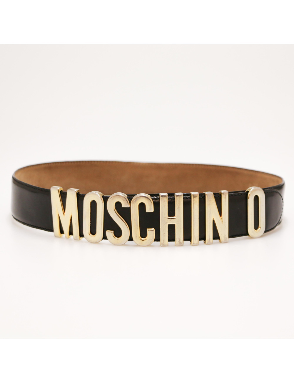 Ceinture MOSCHINO cuir noir