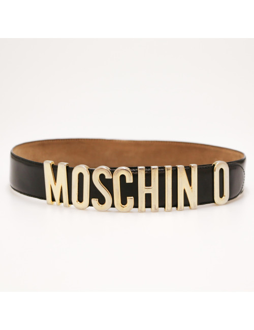 Ceinture MOSCHINO cuir noir