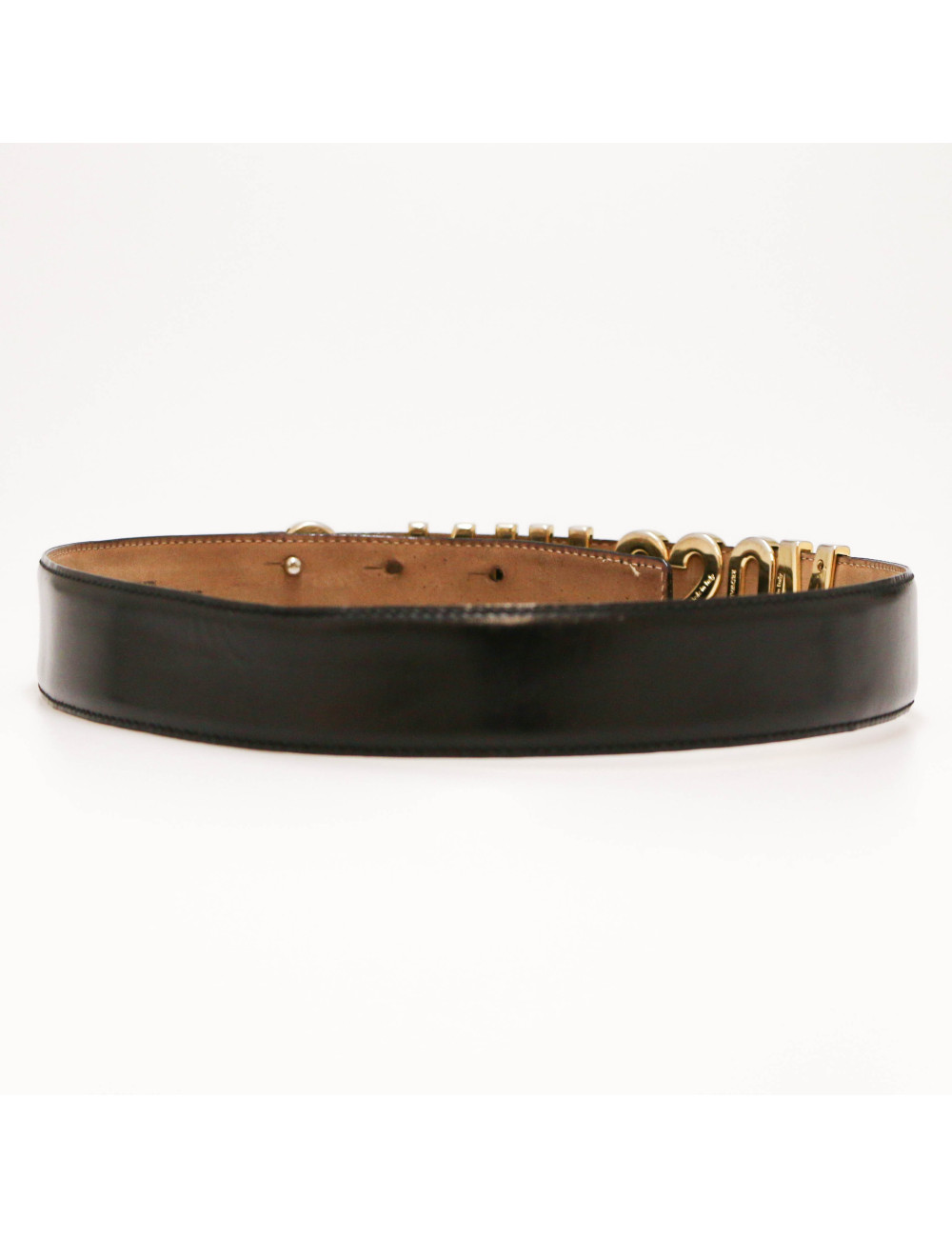 Ceinture MOSCHINO cuir noir