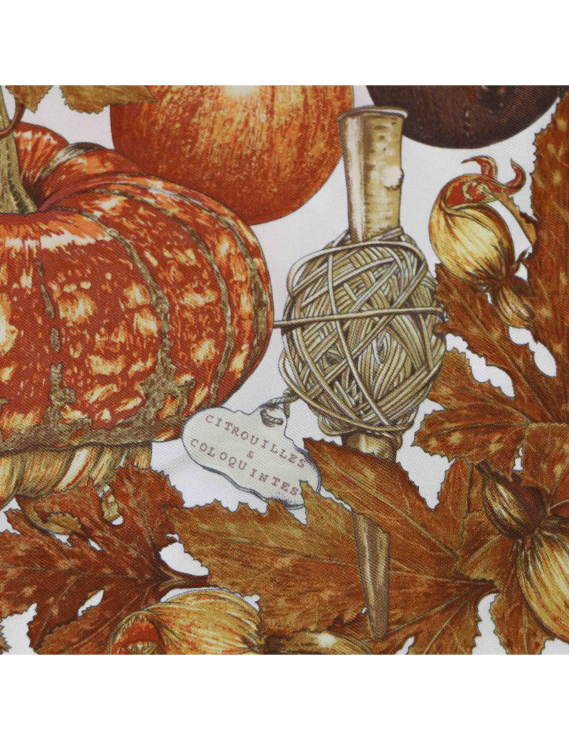 Petit carré HERMES Citrouilles et Coloquintes