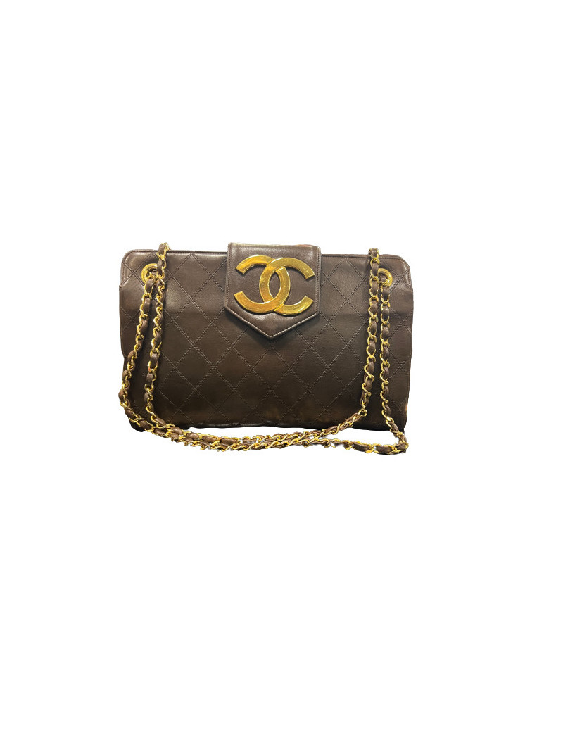 Sac CHANEL marron gros CC