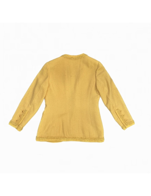 CHANEL vintage yellow jacket and skirt suit