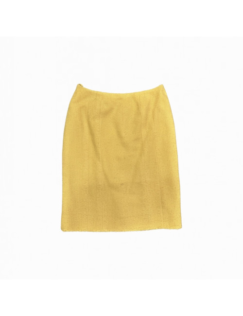 CHANEL vintage yellow jacket and skirt suit