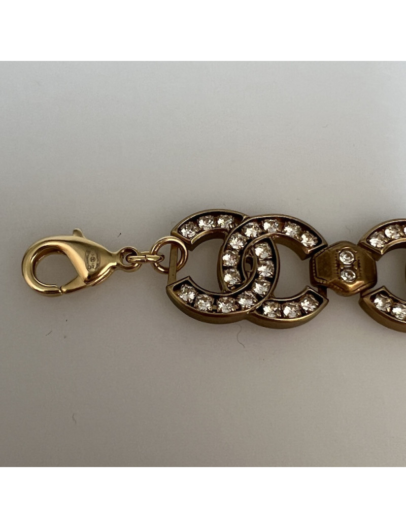 Bracelet CHANEL CC strass