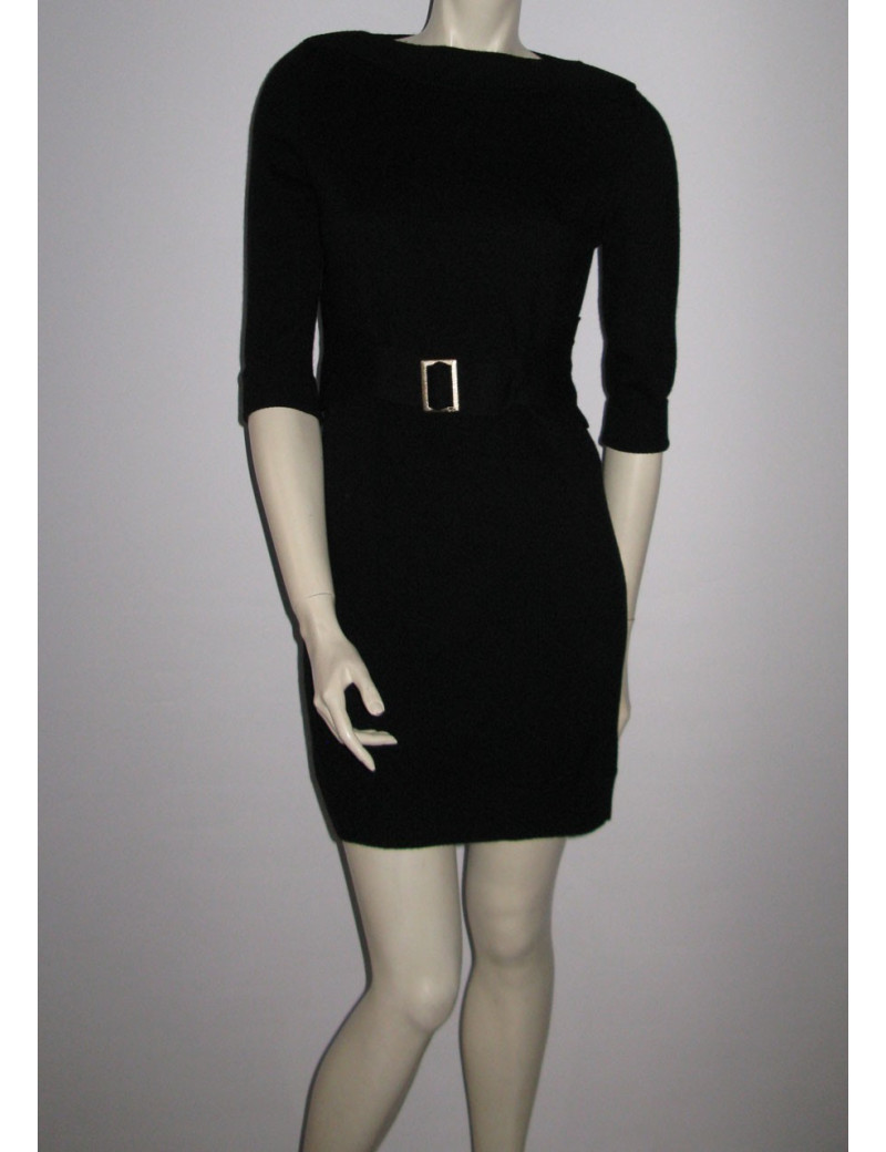 robe CHANEL t 38 cachemire noire