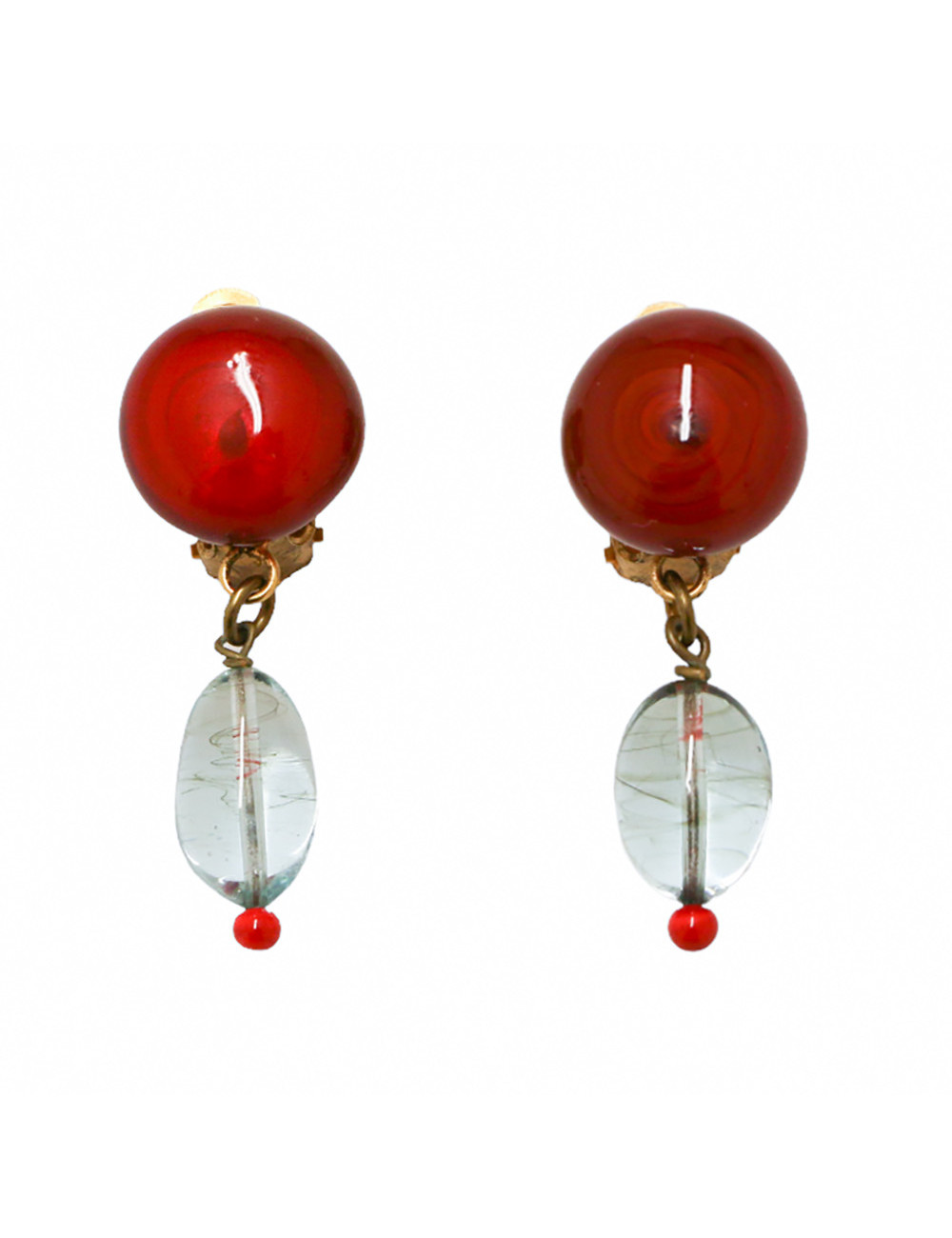 Clips MARGUERITE DE VALOIS pâte de verre