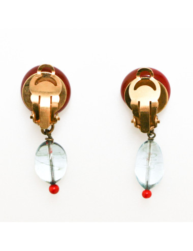 Clips MARGUERITE DE VALOIS pâte de verre 2