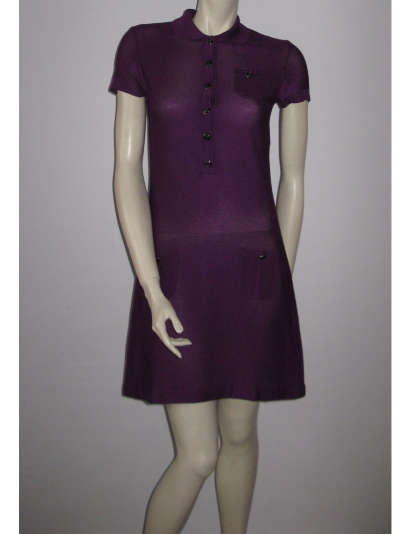 Robe polo CHRISTIAN DIOR T38 violette