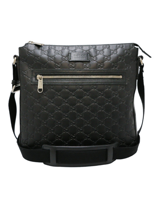 Sacoche GUCCI cuir embossé