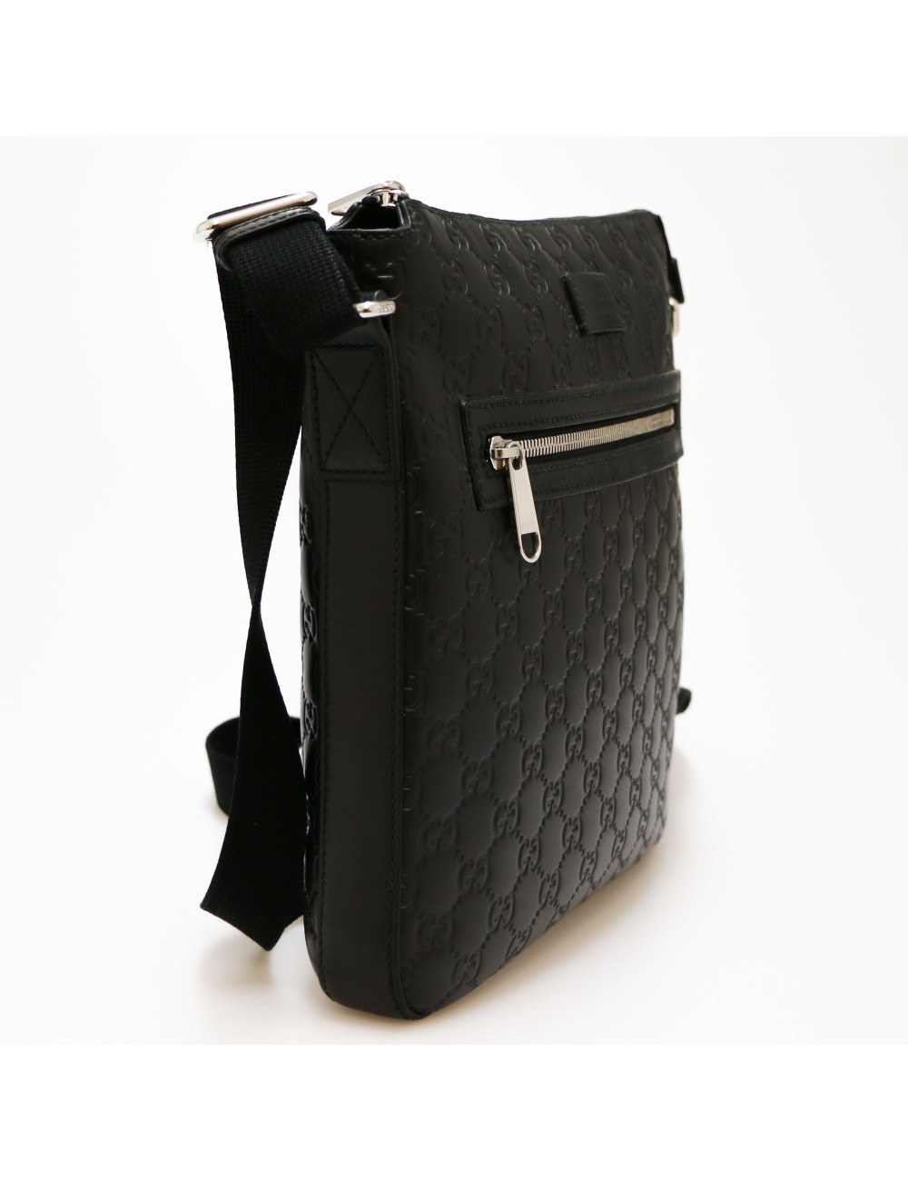 Sacoche GUCCI cuir embossé