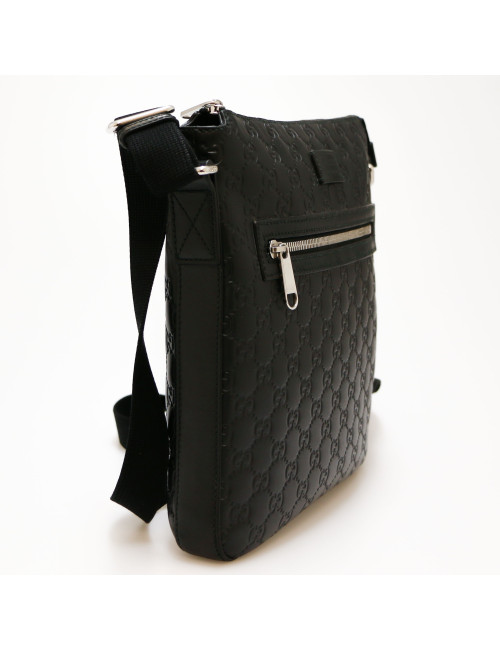 Sacoche GUCCI cuir embossé