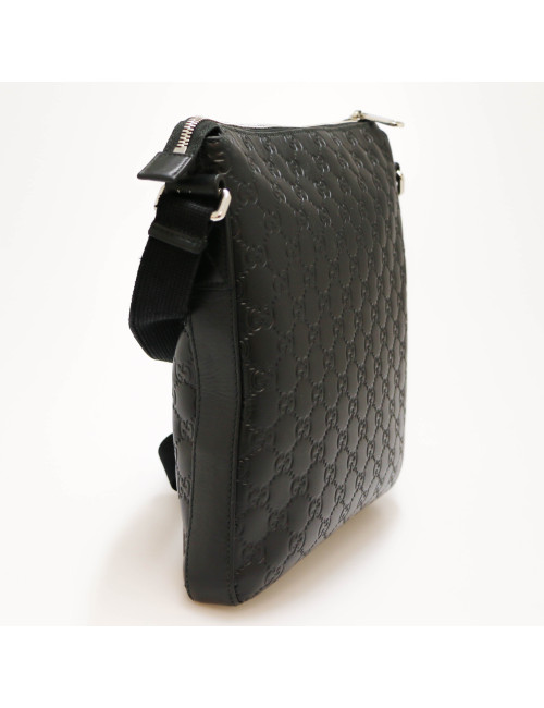 Sacoche GUCCI cuir embossé