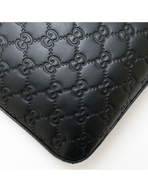 Sacoche GUCCI cuir embossé