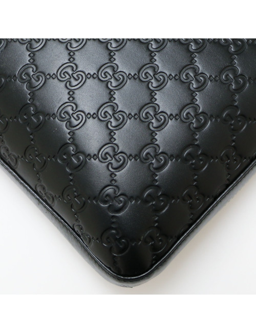 Sacoche GUCCI cuir embossé