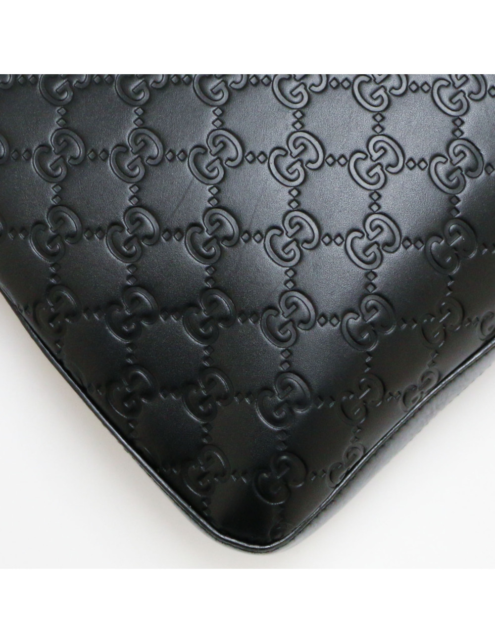 Sacoche GUCCI cuir embossé