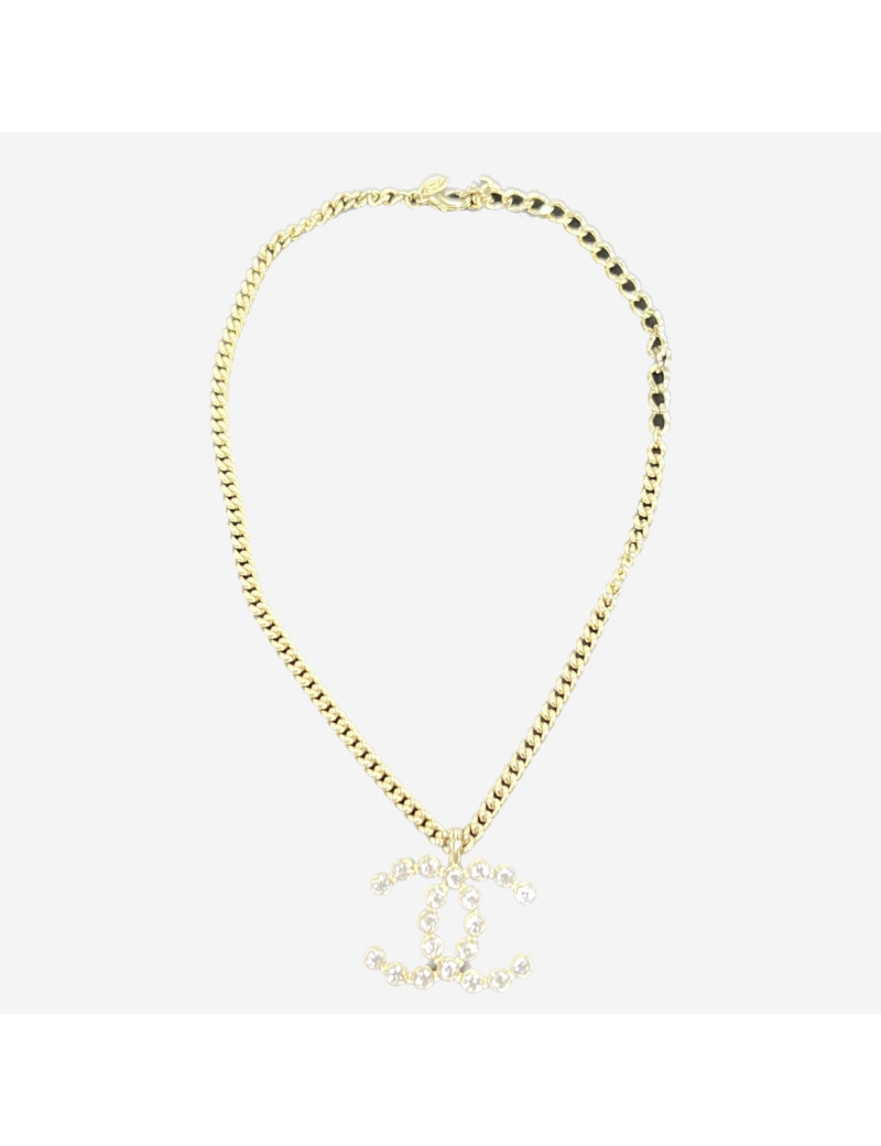 Collier CHANEL double CC brillants