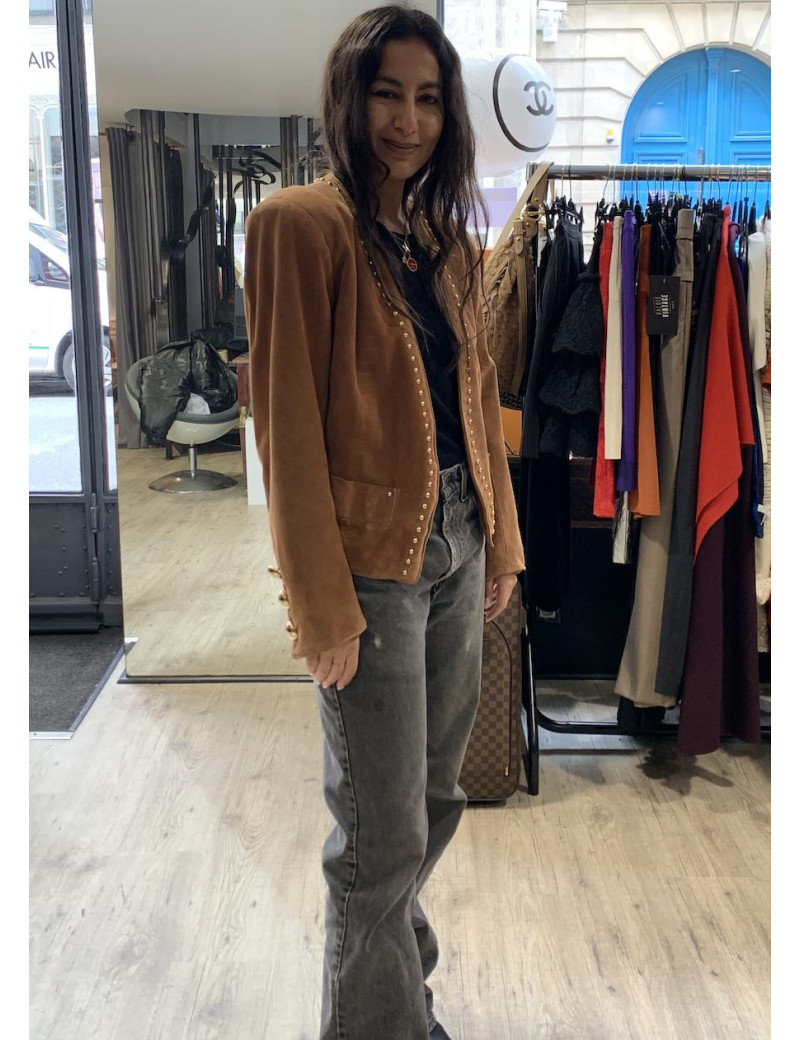 Veste YVES SAINT LAURENT peau Vintage