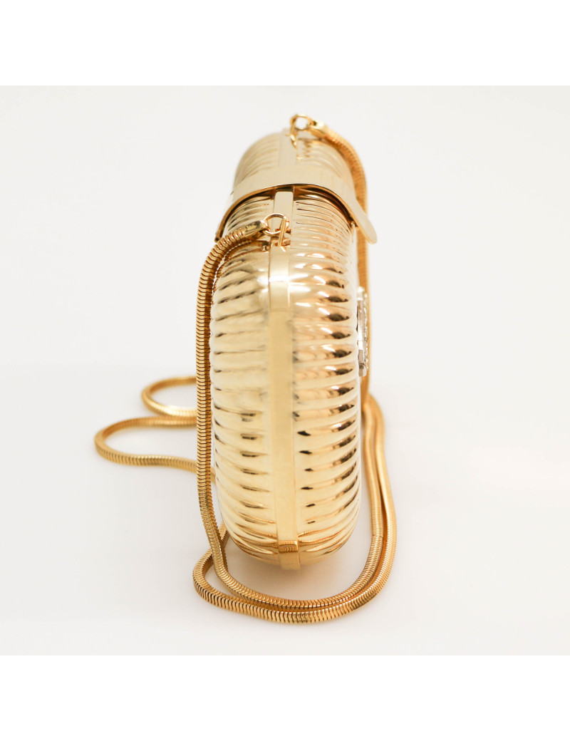 Minaudière métal doré Vintage