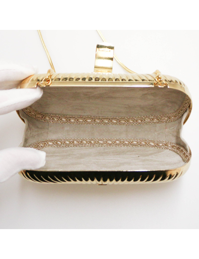 Minaudière métal doré Vintage