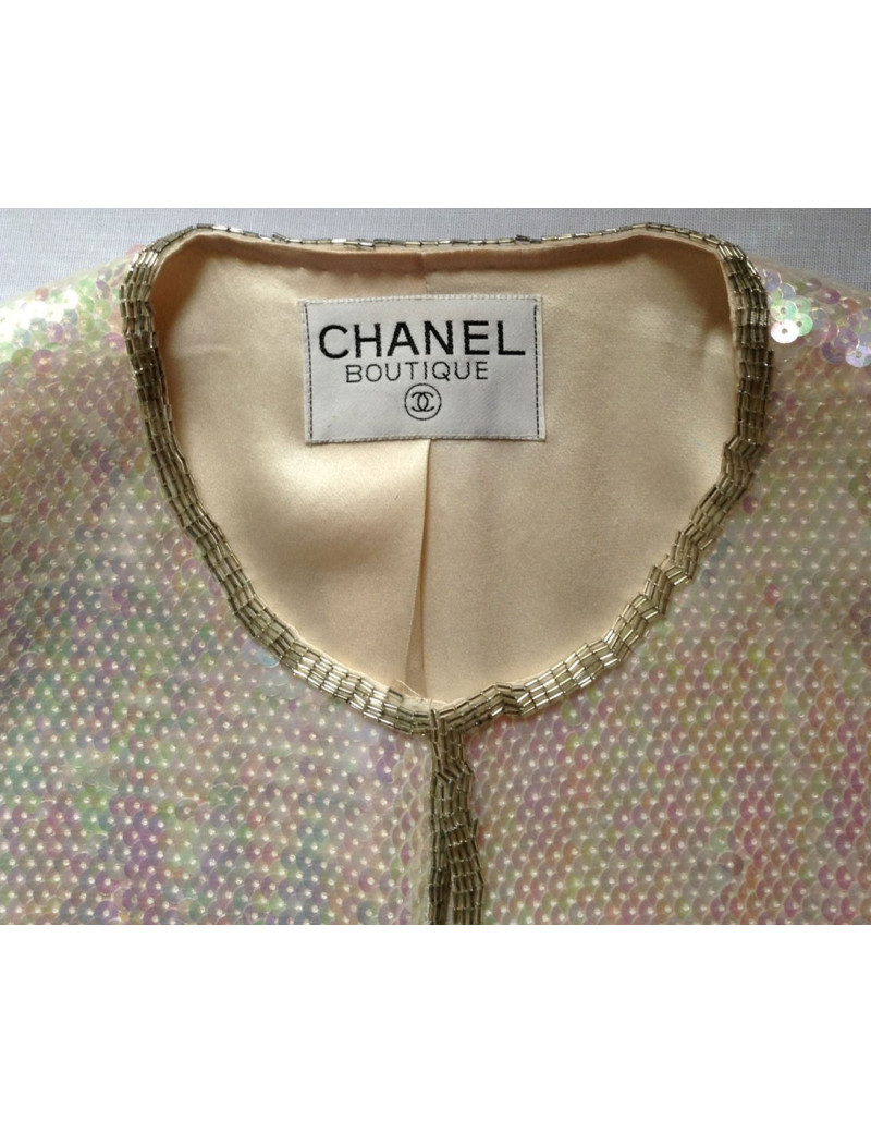 veste CHANEL couture à sequins 