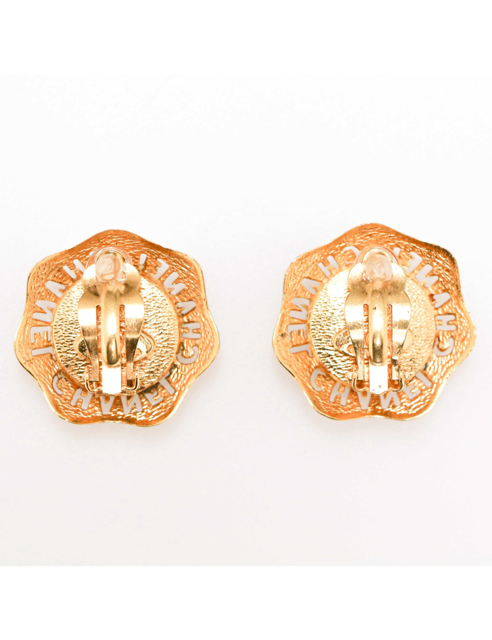 Clips pâte de verre CHANEL bleu