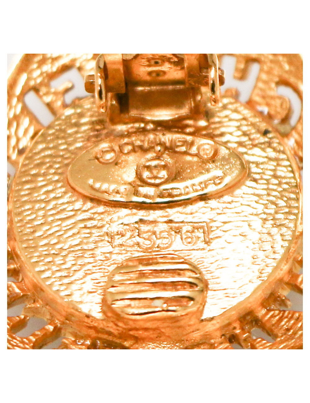 Clips pâte de verre CHANEL bleu