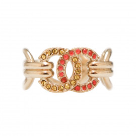 Bague CHANEL strass multicolores