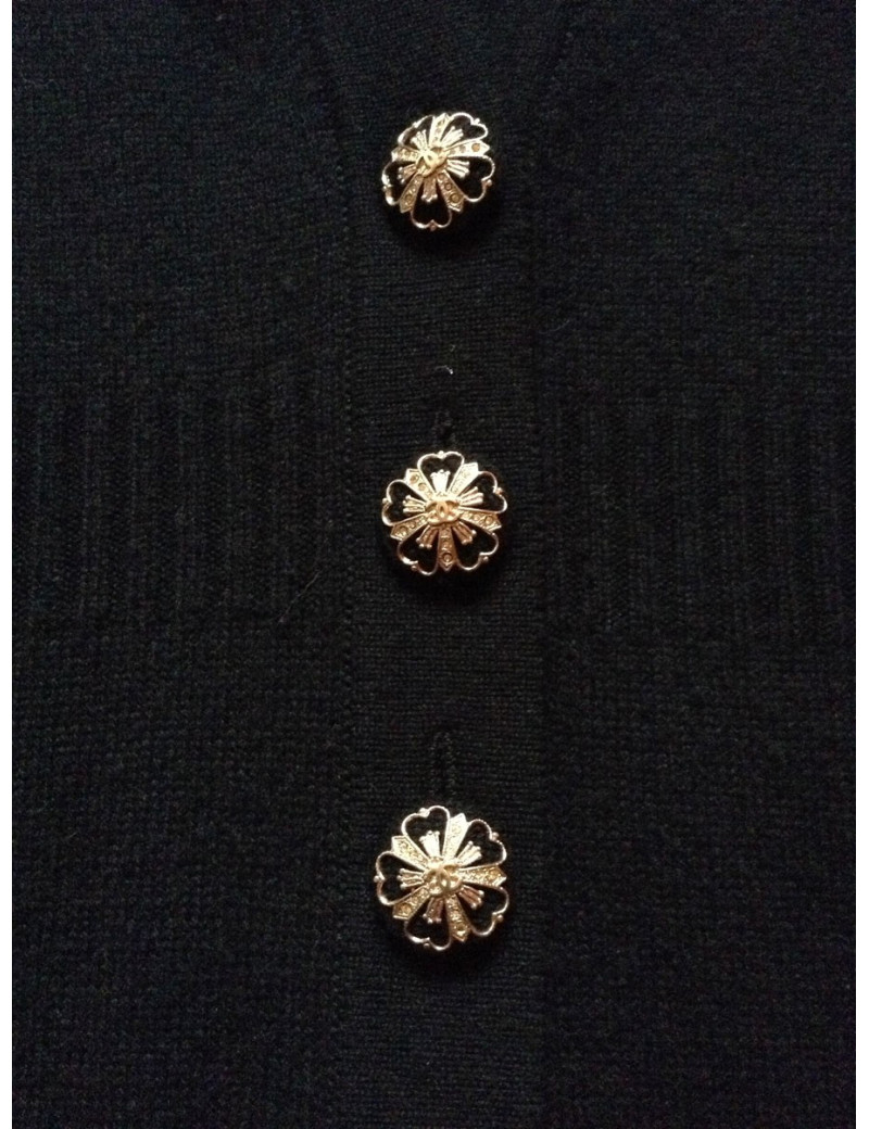 gilet long CHANEL t36 cachemire noir