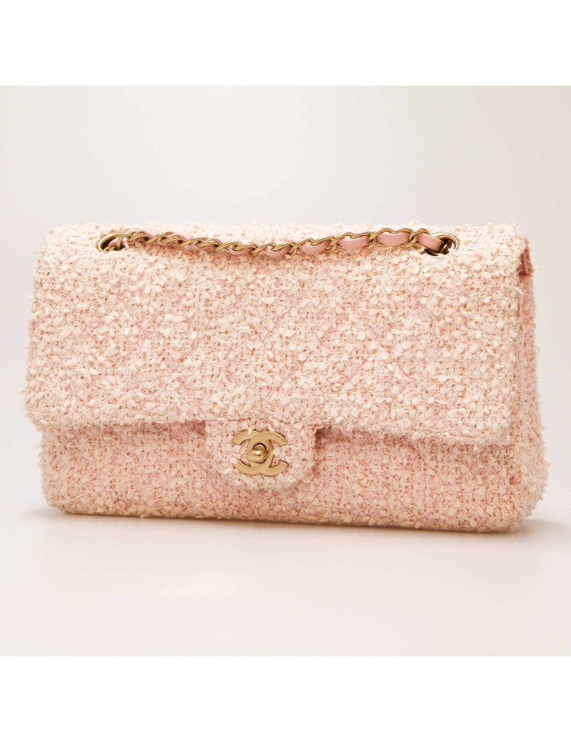 Sac CHANEL tweed rose