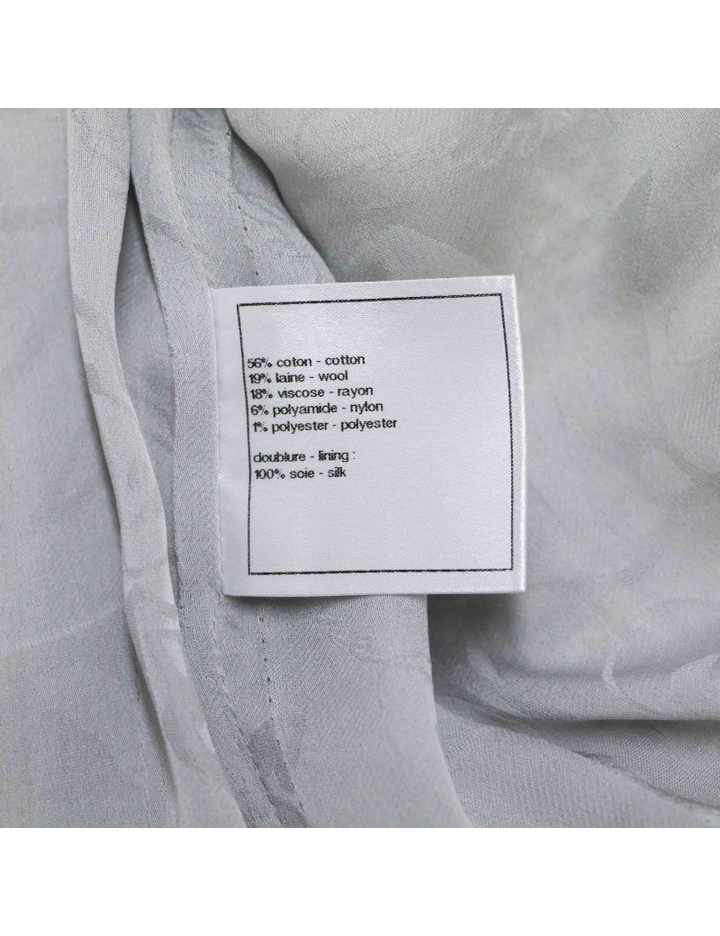 Veste CHANEL tweed vert et gris T38