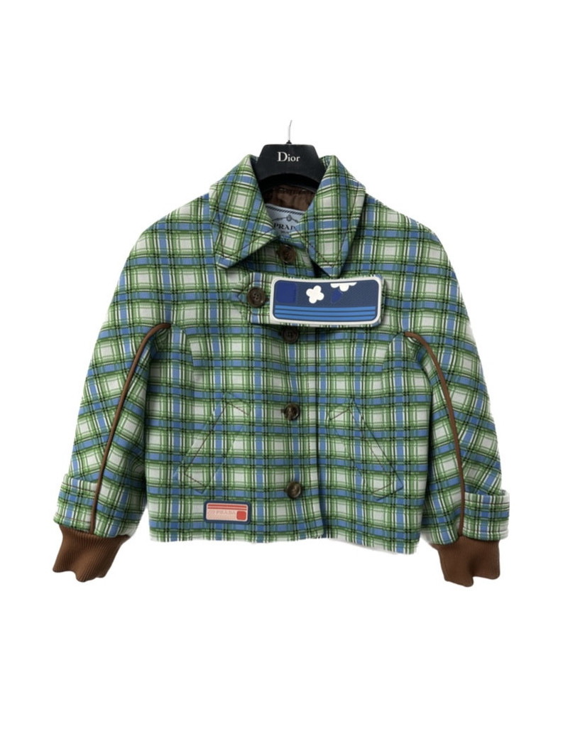 Veste PRADA courte carreaux