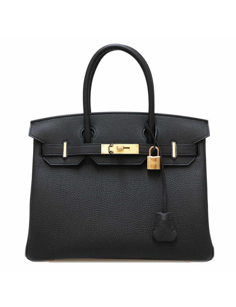Birkin 30 HERMES togo noir doré