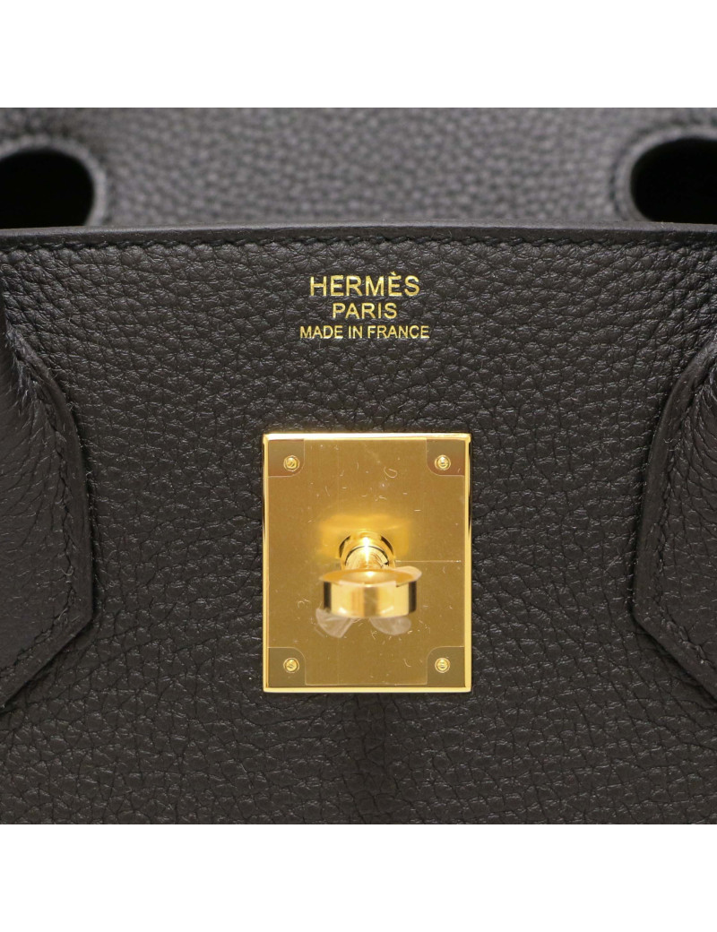 Birkin 30 HERMES togo noir doré