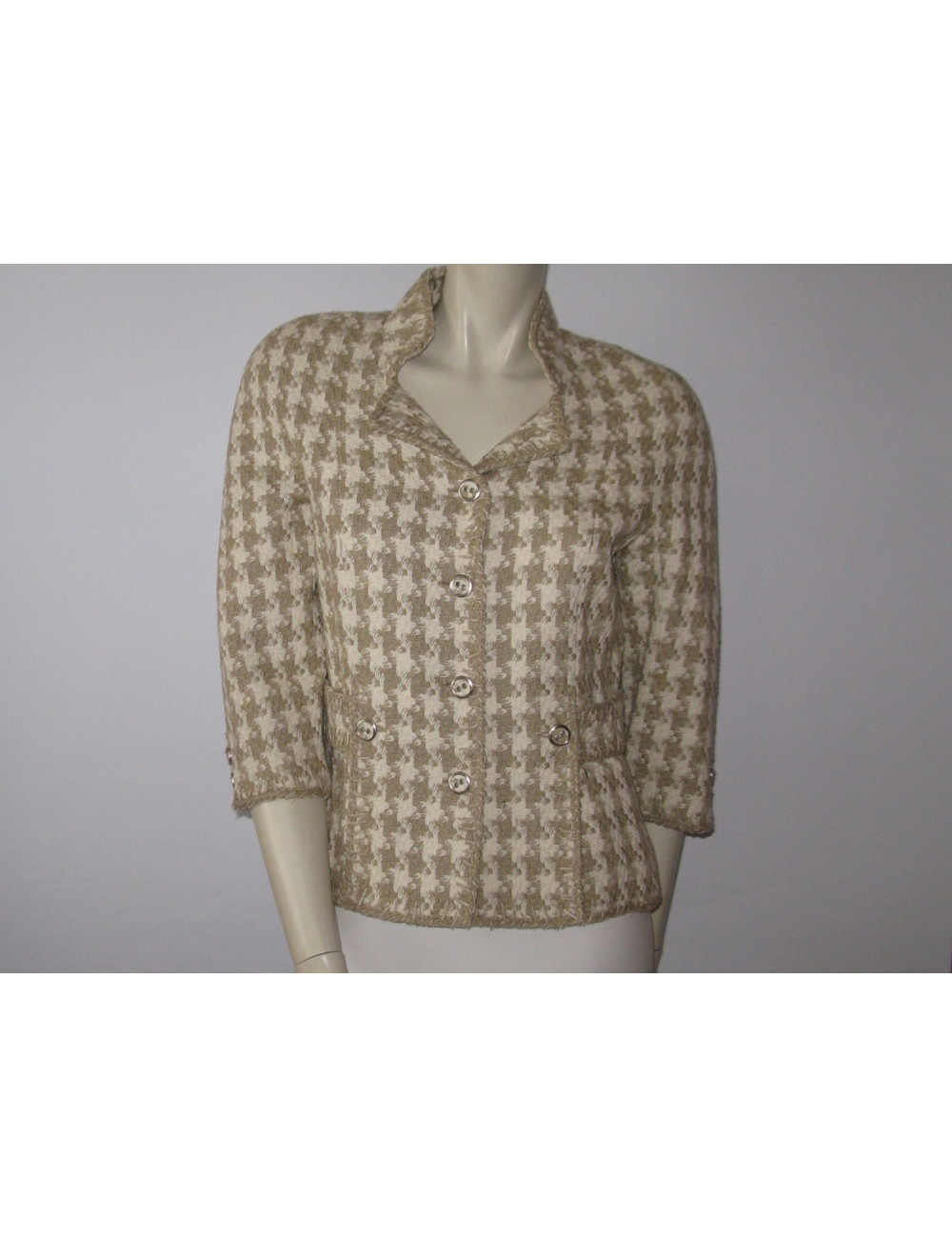 Veste CHANEL écrue et beige T40Fr