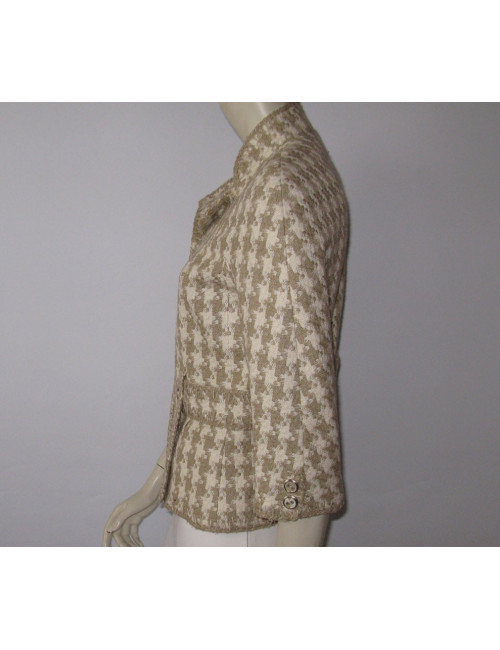 Veste CHANEL écrue et beige T40Fr