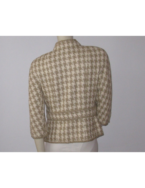 Veste CHANEL écrue et beige T40Fr