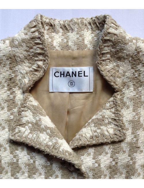 Veste CHANEL écrue et beige T40Fr