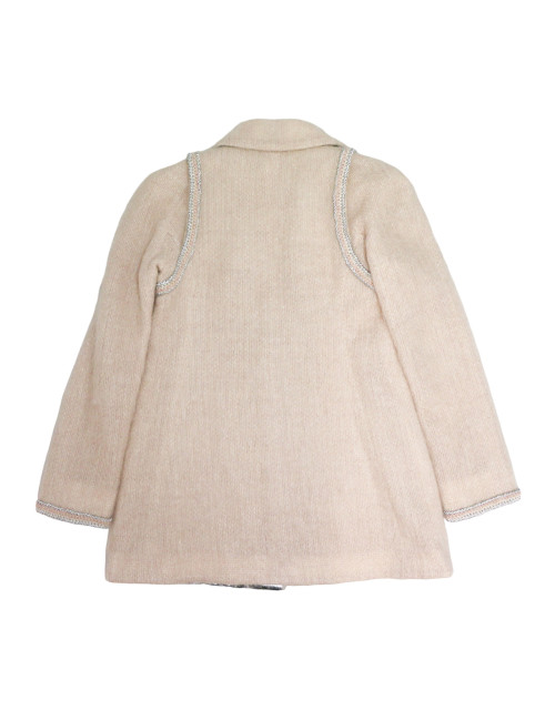 Manteau CHANEL t38 mohair rose pale