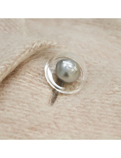 Manteau CHANEL t38 mohair rose pale