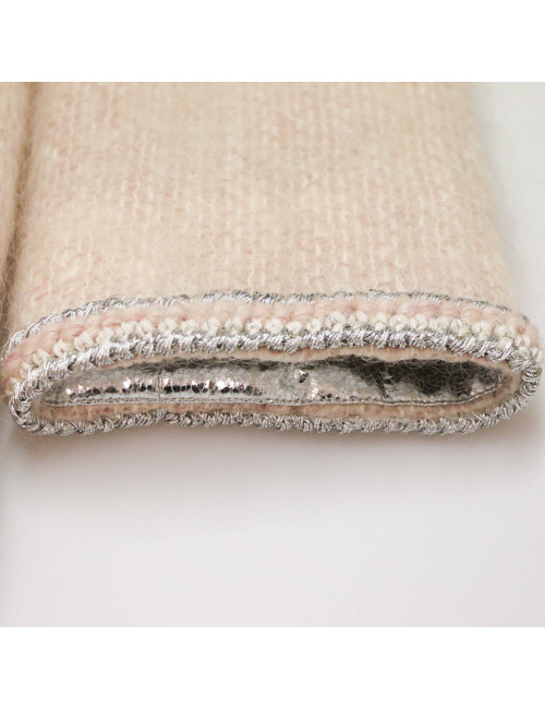 Manteau CHANEL t38 mohair rose pale