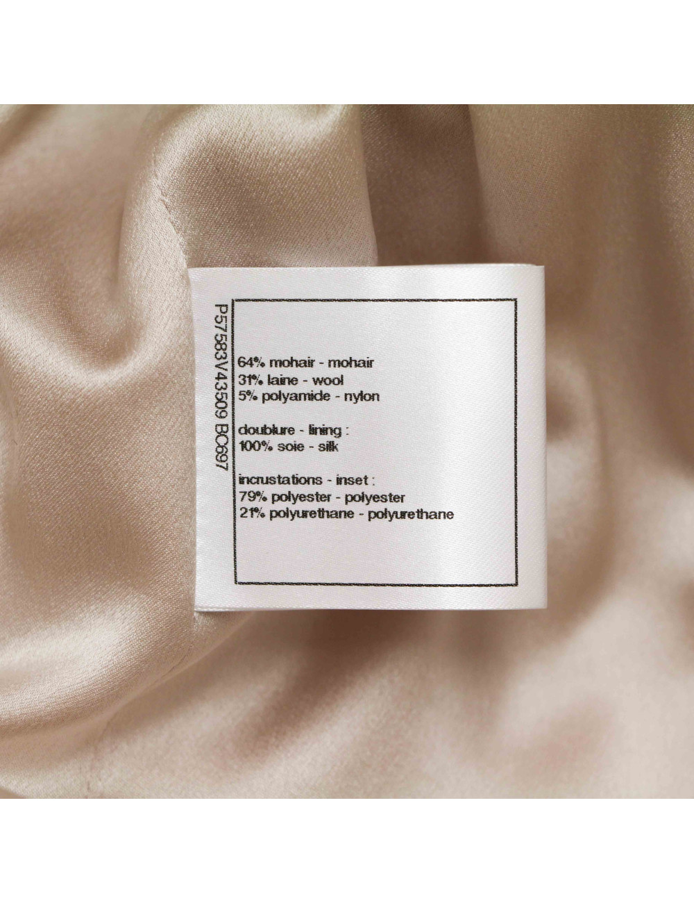 Manteau CHANEL t38 mohair rose pale