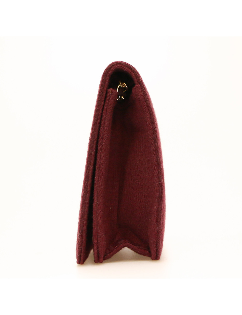 Sac CHANEL jersey bordeaux Vintage