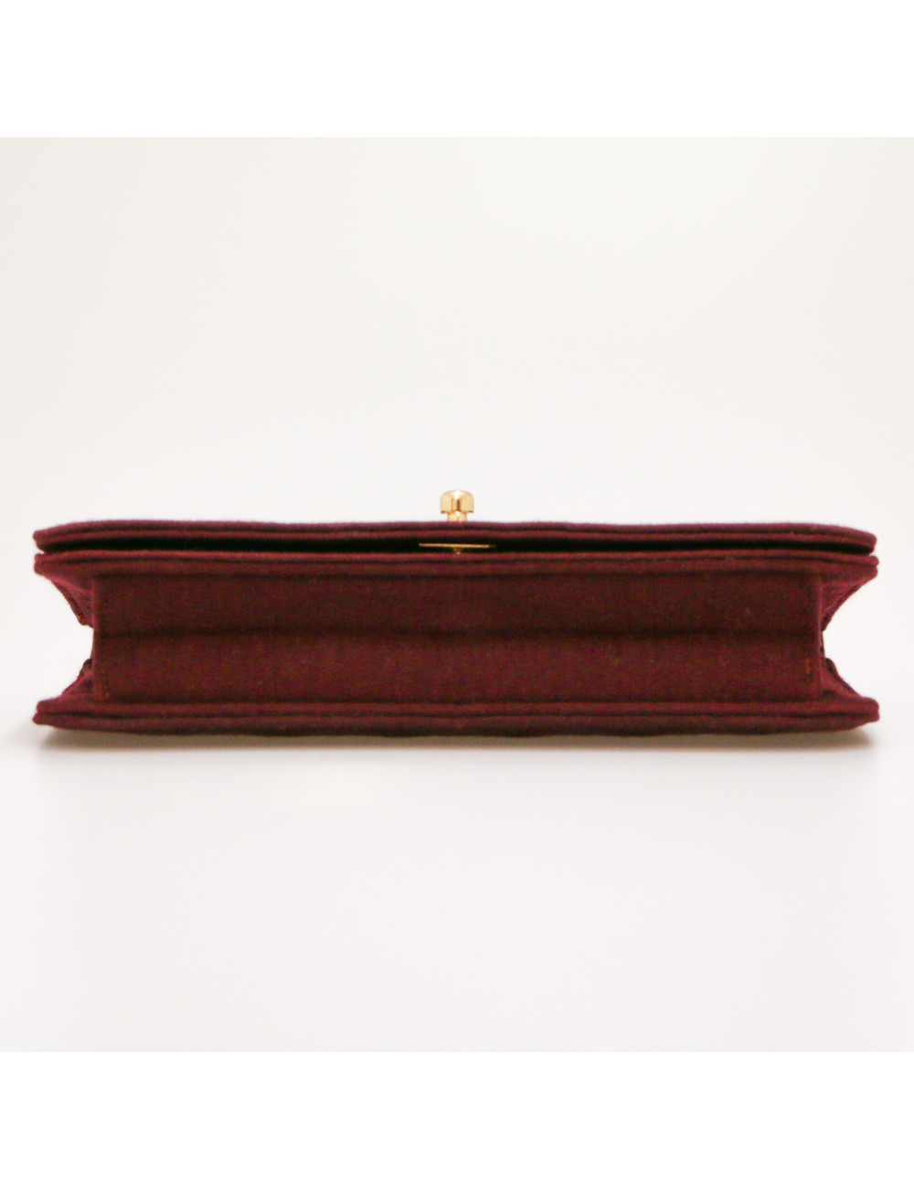 Sac CHANEL jersey bordeaux Vintage