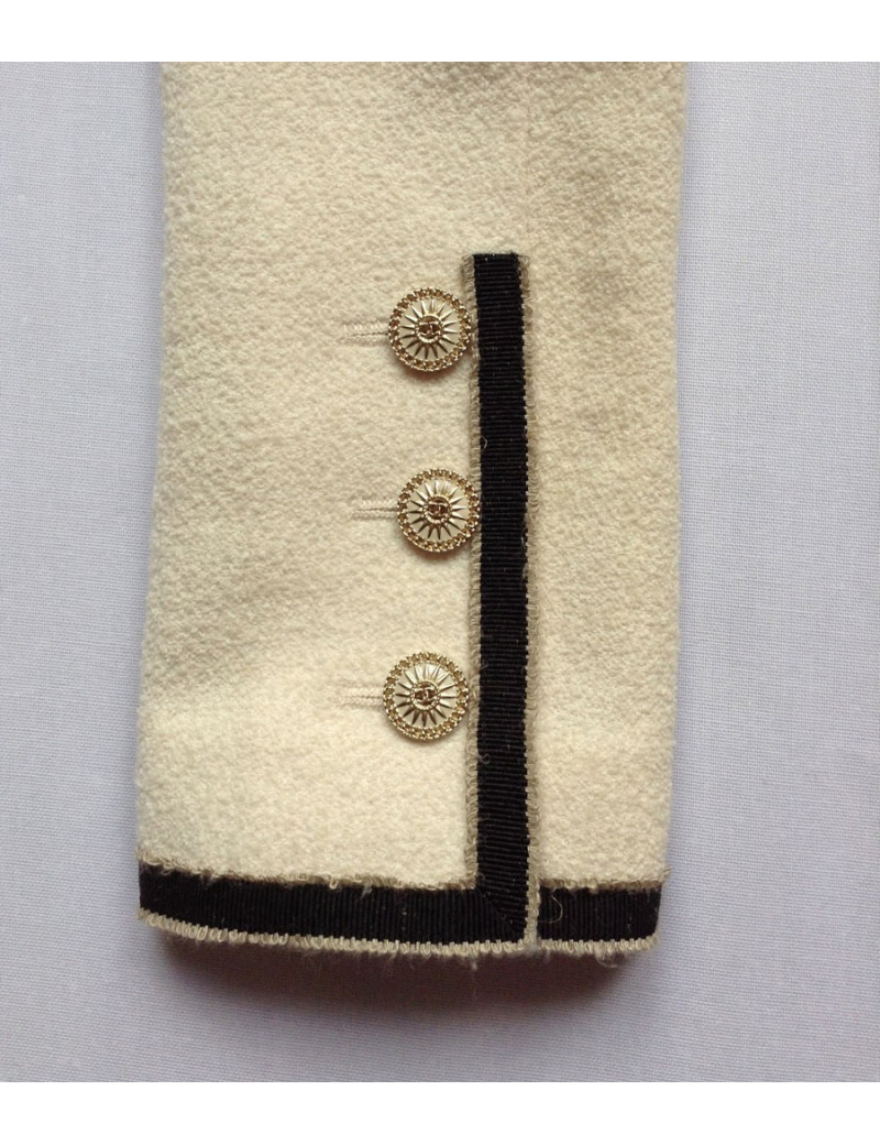 Veste CHANEL col officier écru T36Fr